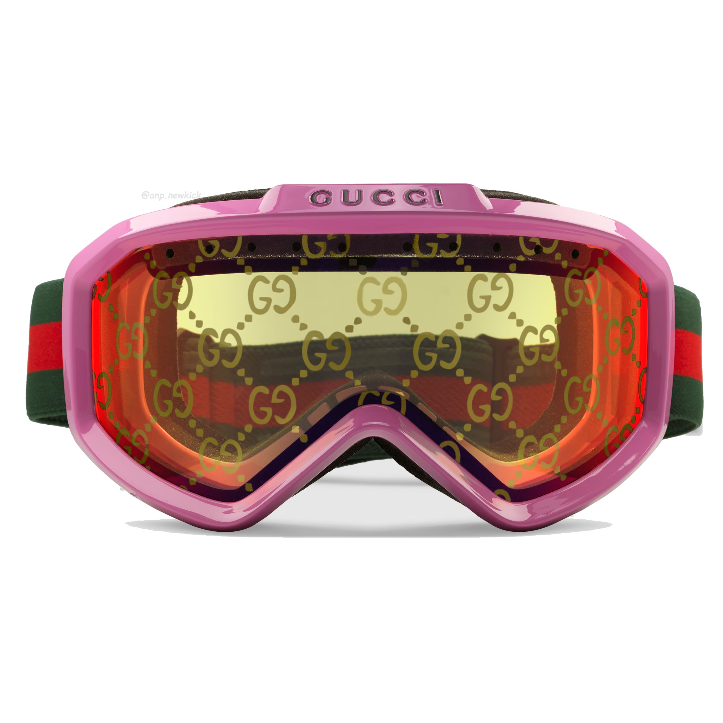 Gucci Ski Goggle Black Pink Olive Green White (5) - newkick.cc